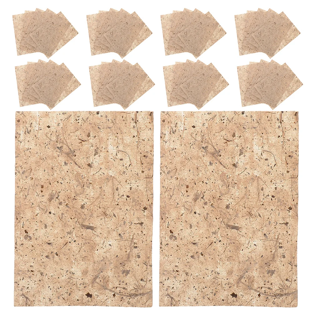 

50Pcs Authentic Bark Calligraphy Paper Vintage Style Perfect for Chinese Japanese Writing Painting Ink Watercolor Art Practice