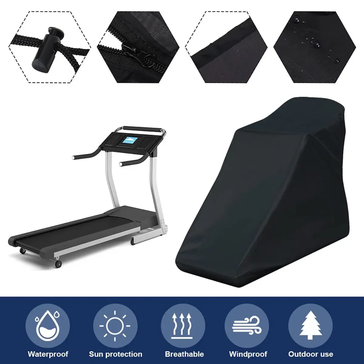 Treadmill Cover Indoor Outdoor Running Jogging Machine Waterproof Dust Covers Shelter Sun UV Protection Treadmill Storage Bag