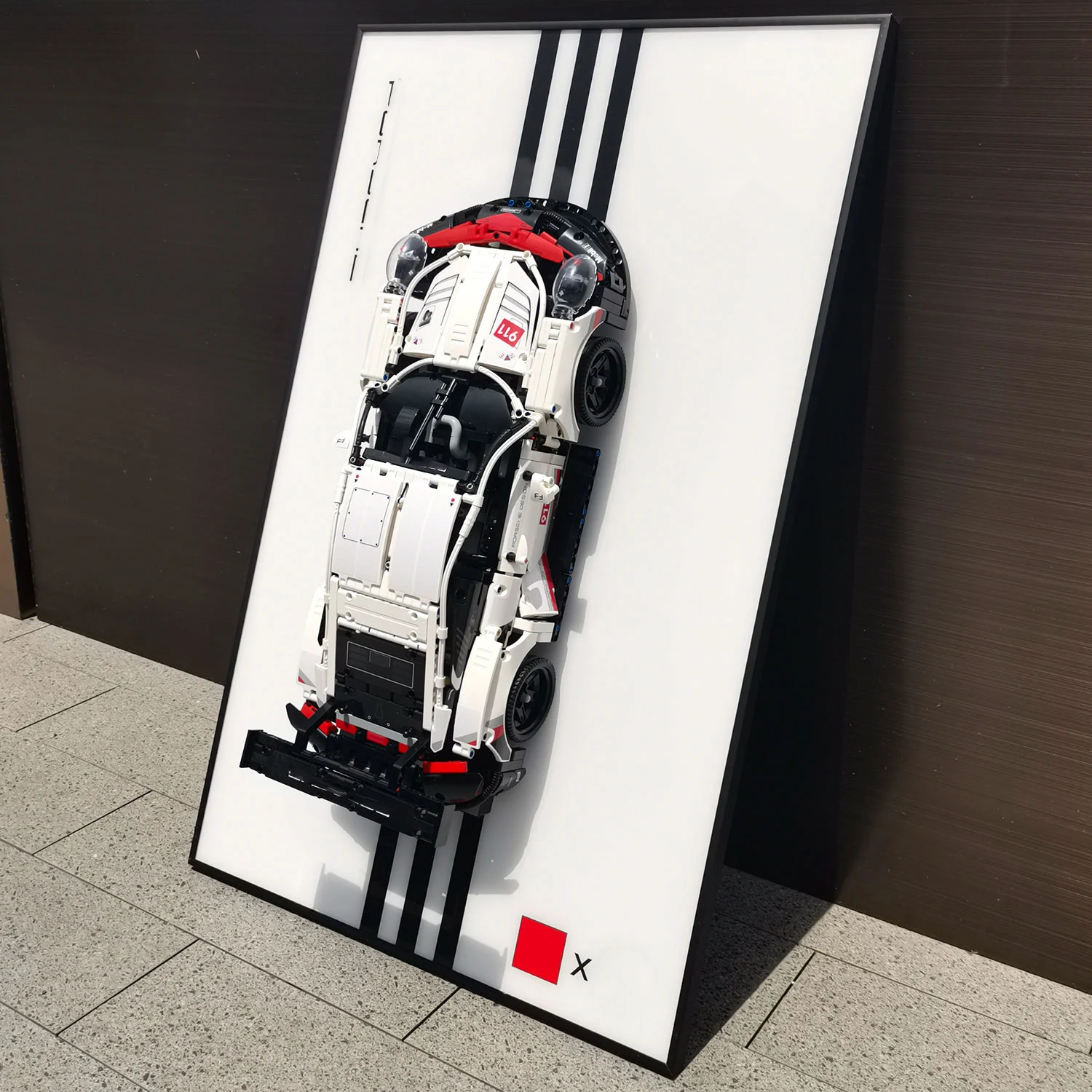 Display Wallboard for Lego Technic 42096 Porsche 911 RSR,Adult Collectibles for Lego Car Wall Mount Building Blocks