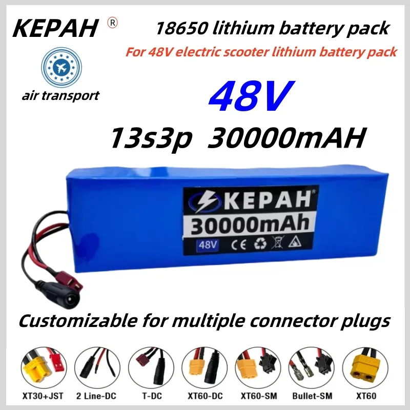 

100% original 48V lithium-ion battery 48V 30Ah 1000W 13S3P lithium-ion battery pack，for 54.6V CitycocoBMS electric scooters