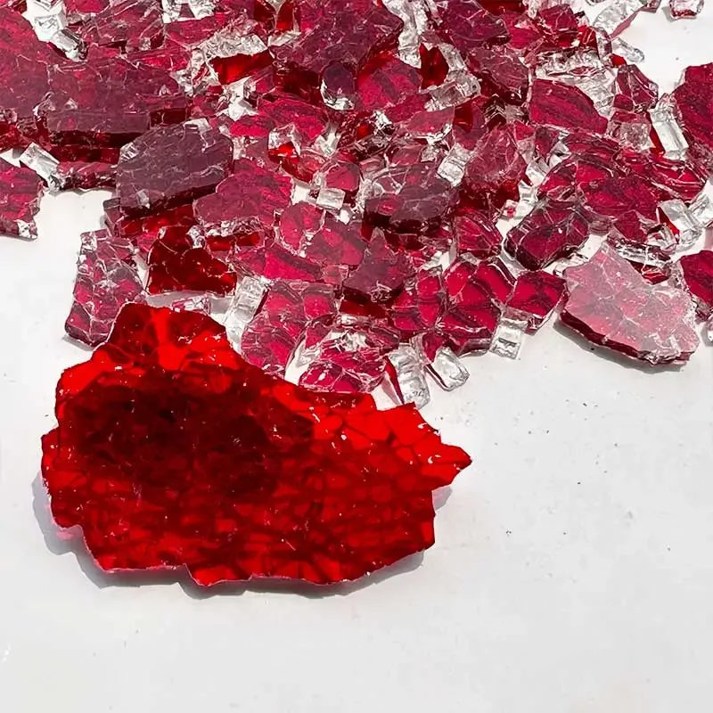 

DIY taobao Creative Mosaic 100g Colorful Ice Crack Fragments Crystal Mosaic Art Colored Glass Transparent Particles 91