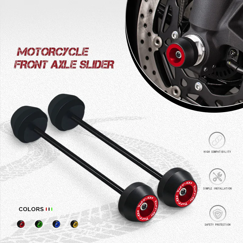 

Motorcycle CNC Front Axle Fork Wheel Crash Slider Protection Pad For HYPERMOTARD 796 1100 1100S 821/SP 950/SP 939/SP