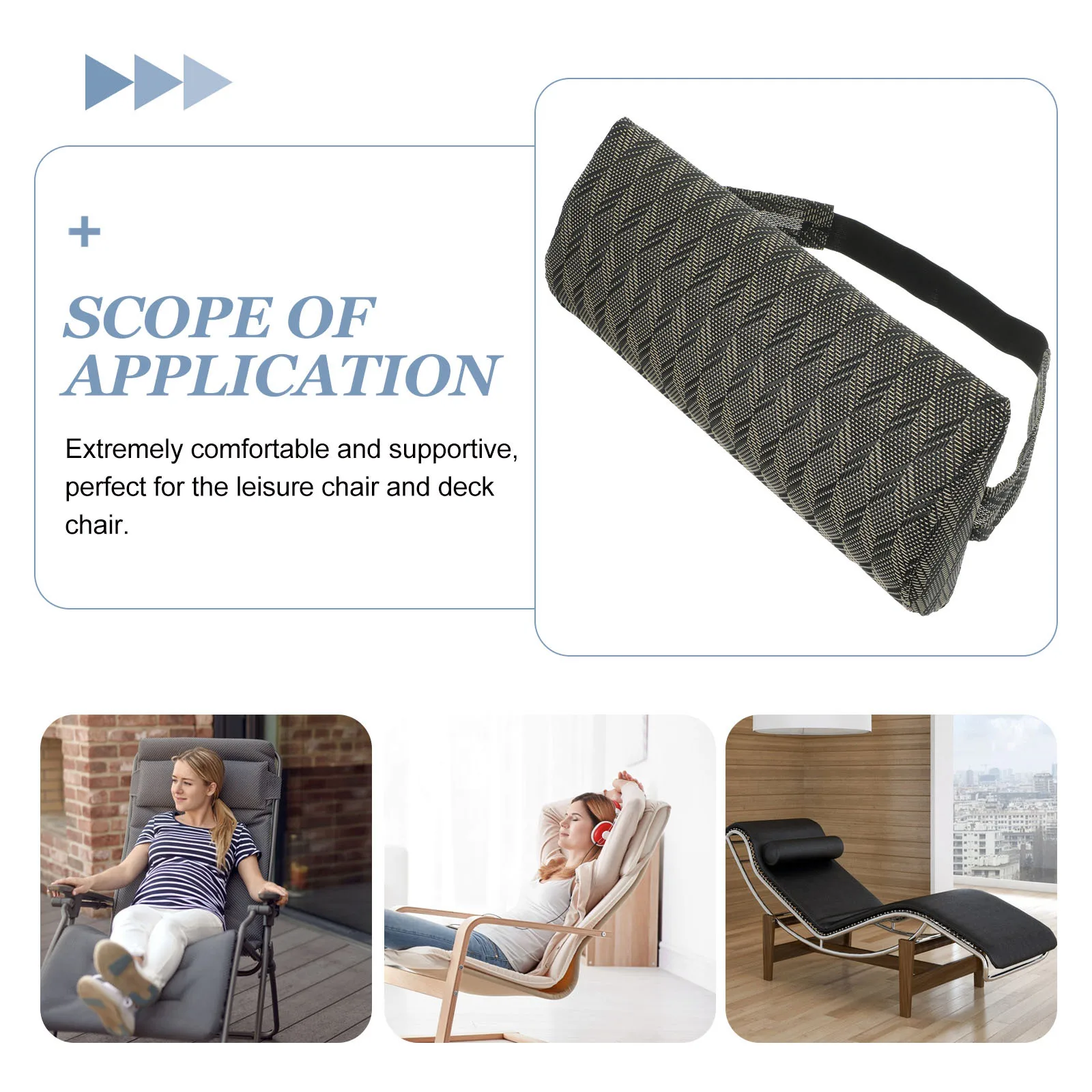 

Universal Chair Headrest Beach Chair Head Pillow Deck Lounge Recliner Cushion Soft Comfortable Replacement For Outdoor