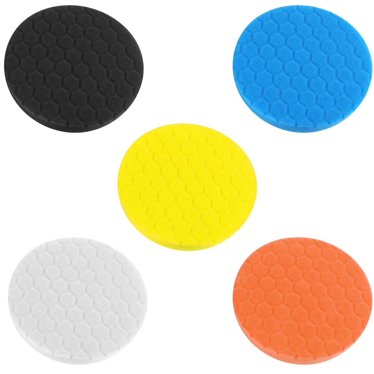 5pcs 6 Inch 150mm Hex Logic Polishing Pad for Car Polisher Pack of