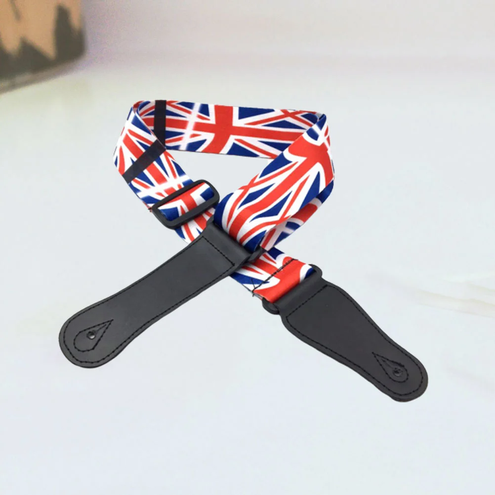 Guitar Tuner Belt Electric Accessories Bass Strap Straps Banjo Union Jack Neck Shoulder Sling Printing