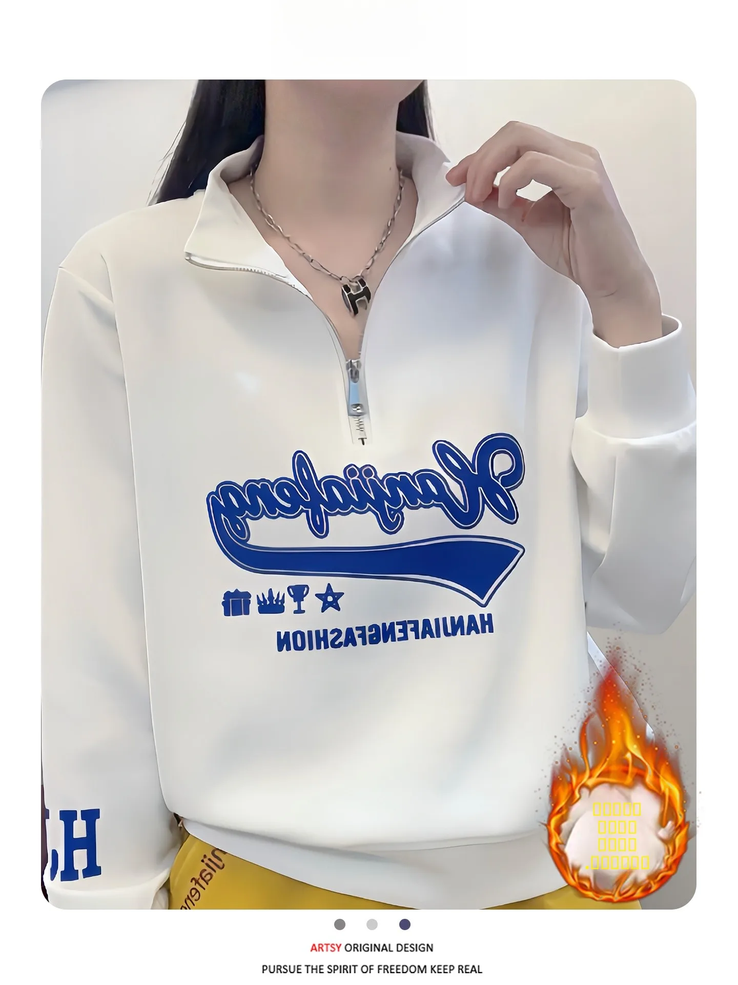 

Модный утепленный свободный свитер с круглым вырезом для женщин, осенне-зимний, новый, теплый, стройнящий топ