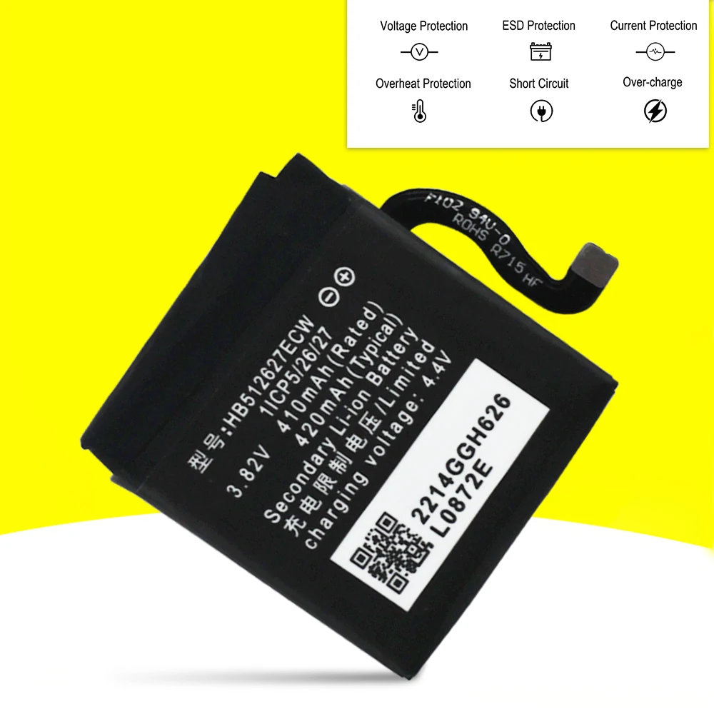 NEW HB512627ECW 420mAh Battery For HUAWEI Watch 2 LEO-B09 SmartWatch High Quality With Tracking Number