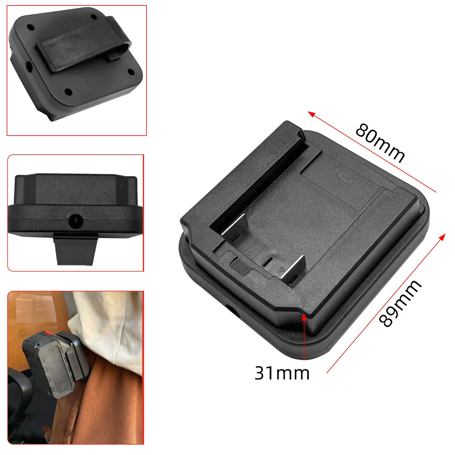 Tool DIY Battery Replacement Black Connector Terminal Block Battery Adapter Replacement Part Robotics Connector