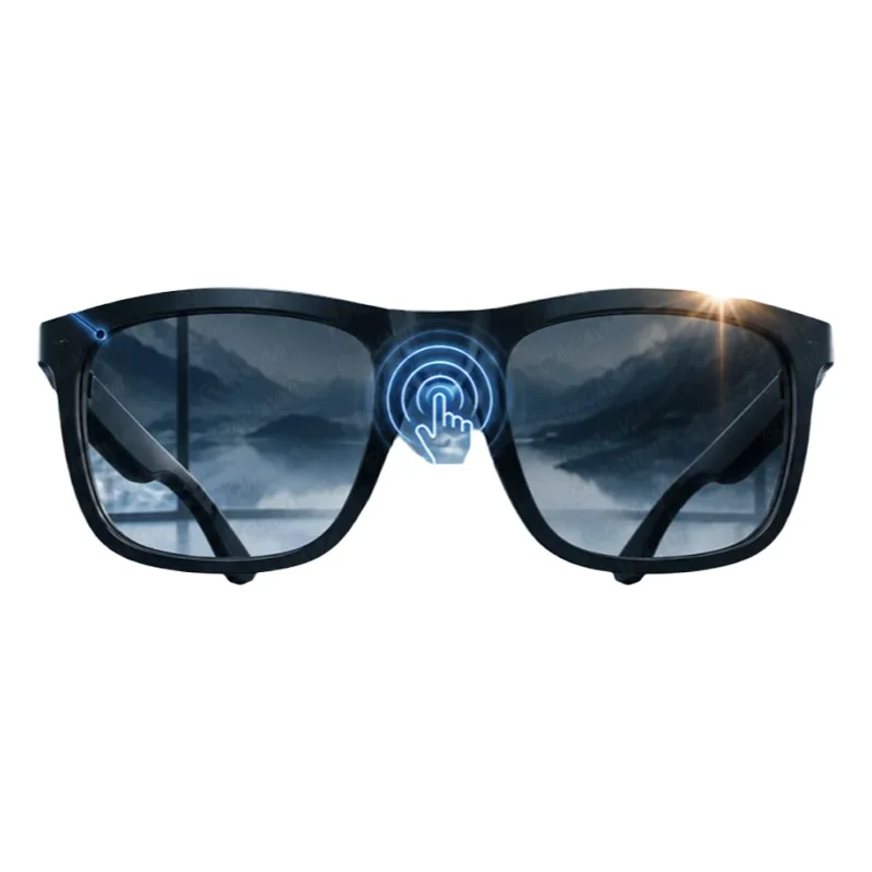 Nowe inteligentne okulary audio Elite 2026 z funkcją tłumaczenia AI, Bluetooth, Hi-Fi, ENC, podwójnym mikrofonem, dotykowym sterowaniem, kolorowymi soczewkami, wodoodpornością IP65 i lekką konstrukcją TR90. — zdjęcie produktu 7