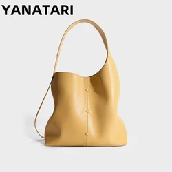 Yanatari-女性用本革バッグ,大容量のハンドバッグ,ショルダーバッグ,ショッピングバッグ,大型高級バッグ