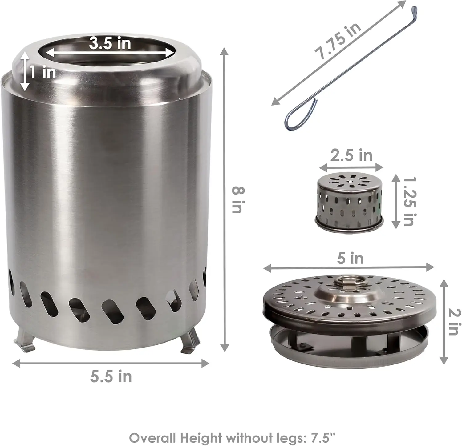 Small Tabletop Fire Pit/Portable Mini Smokeless Table Top Firepit/Low Smoke Camping Stove for Outdoor & Patio/Fueled by Pelle