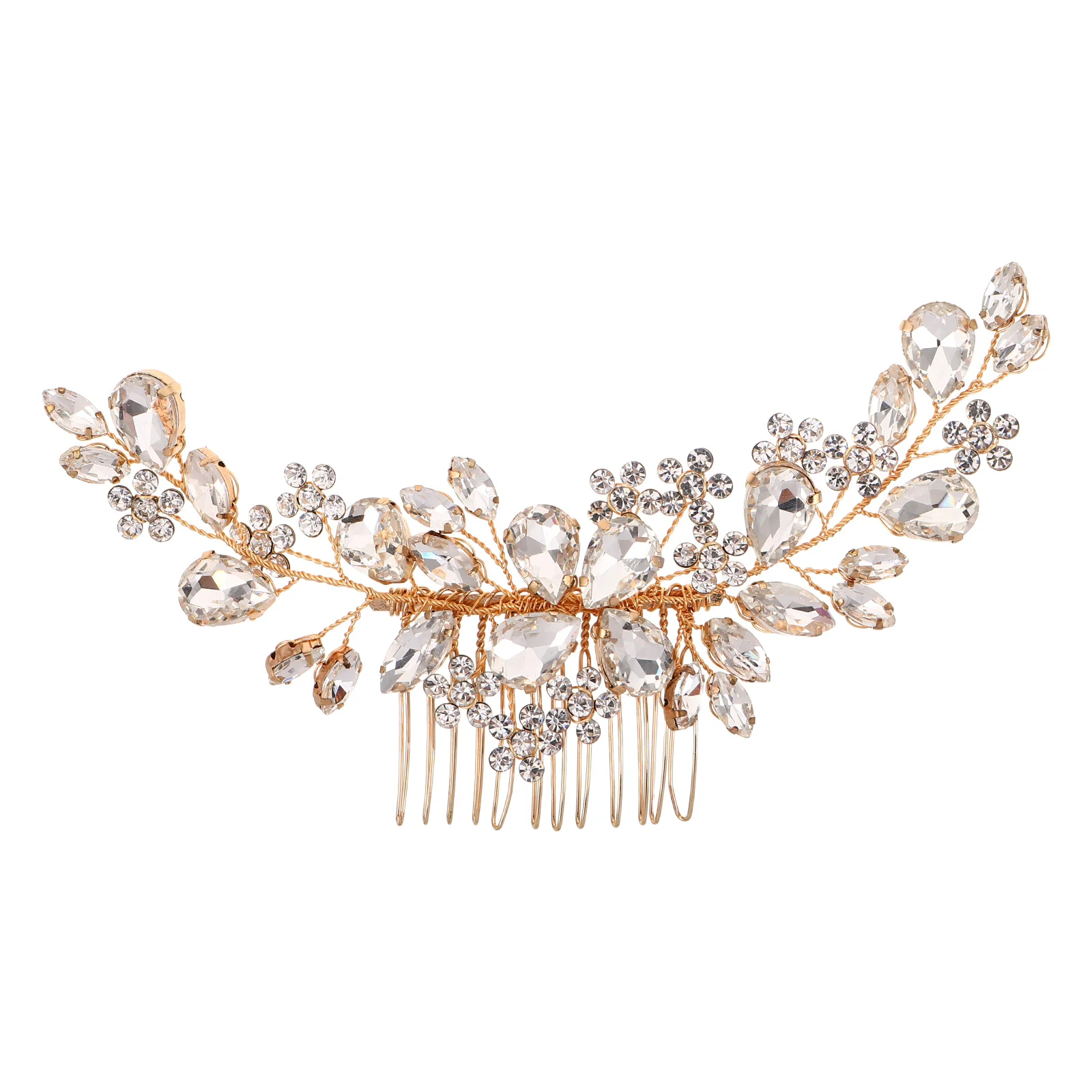 

Elegant Rhinestone Hair Comb Wedding Bridal Accessories Sparkling Crystal Comb Comfortable Fit Updo Hairstyle Versatile Styling