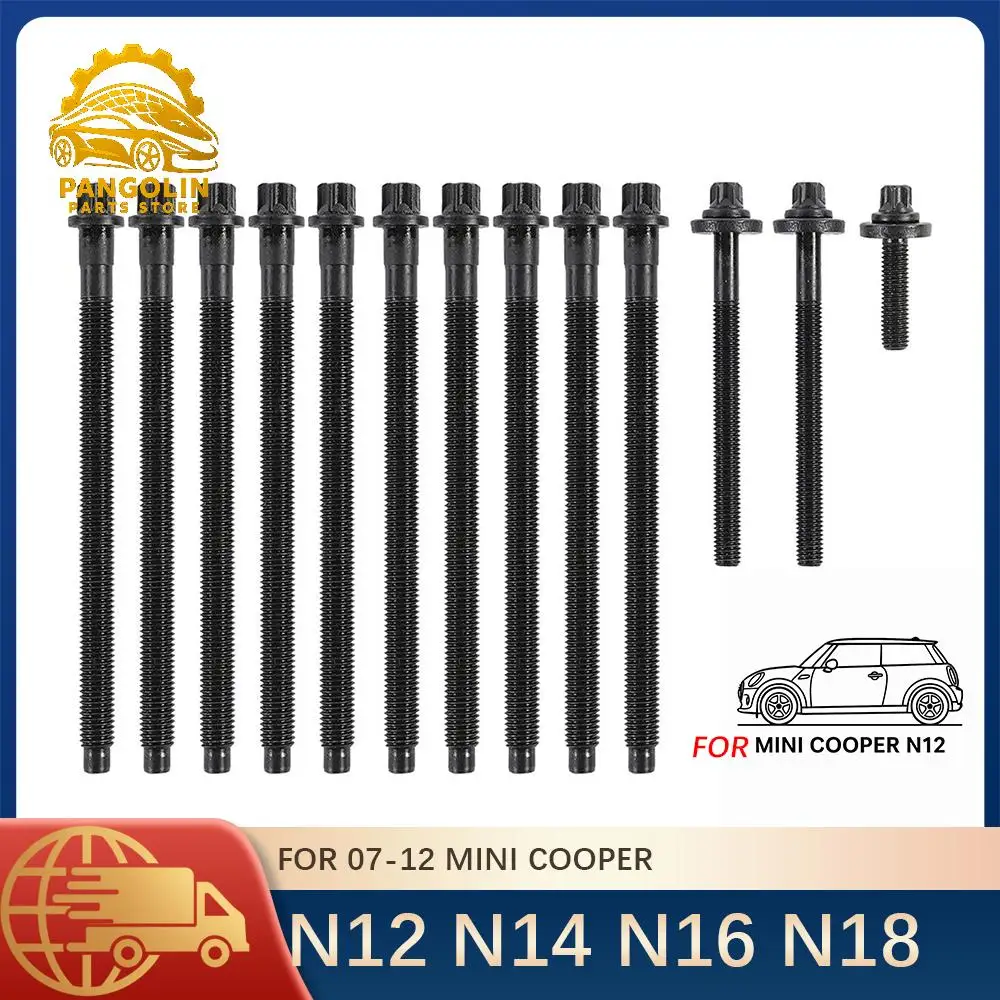 

Для Mini Cooper N12-18 комплект болтов головки блока цилиндров подходит для 07-13 Countryman Paceman 1.6L Turbo DOHC высокопрочные запасные части для двигателя