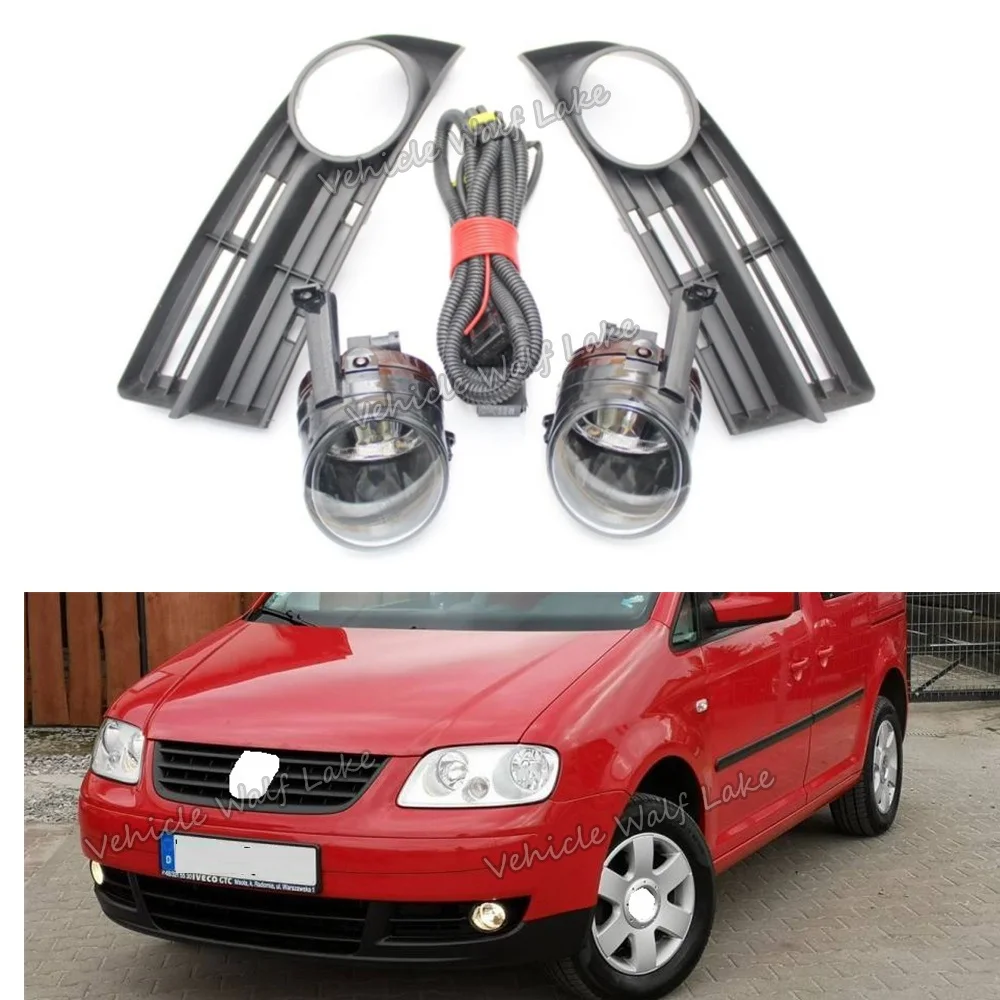 Dla VW Caddy 2003 2004 2005 2006 2007 2008 2009 2010 2011 stylizacja samochodu przedniego zderzaka światła przeciwmgielnego lub przewodu