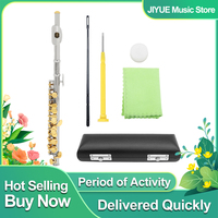 SLADE Piccolo Professional C Key Half-size Cupronickel Flute Silver Plated Body Gold Key Performance Woodwind Instruments