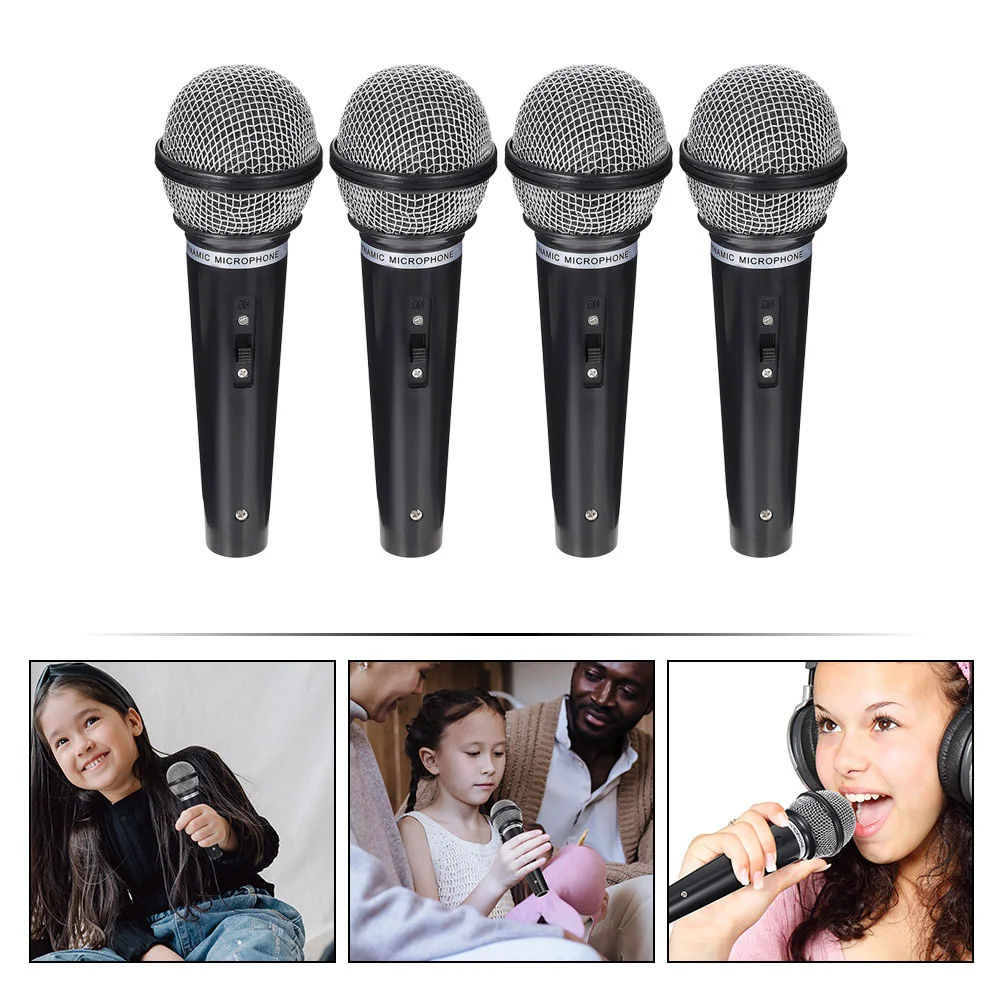 4 Pcs Inflatable Simulation Microphone Child Mini Karaoke Plastic Interesting Kids