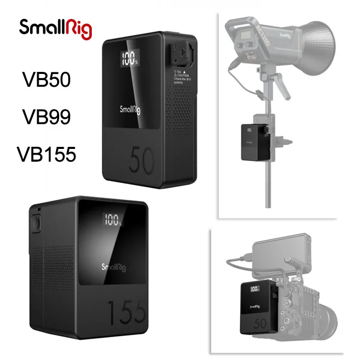 SmallRig Mini V Mount Battery VB50 VB99 VB155 USB-C USB-A D-Tap For Monitor Camera Video Light Phone Transmitte V Lock Battery