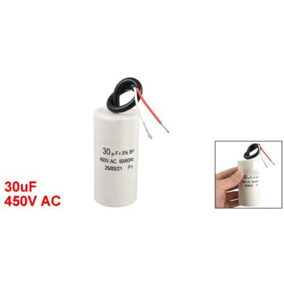 L77A 2-Wired Cord 30uF 450VAC 50/60Hz CBB60 Motor Run Capacitor