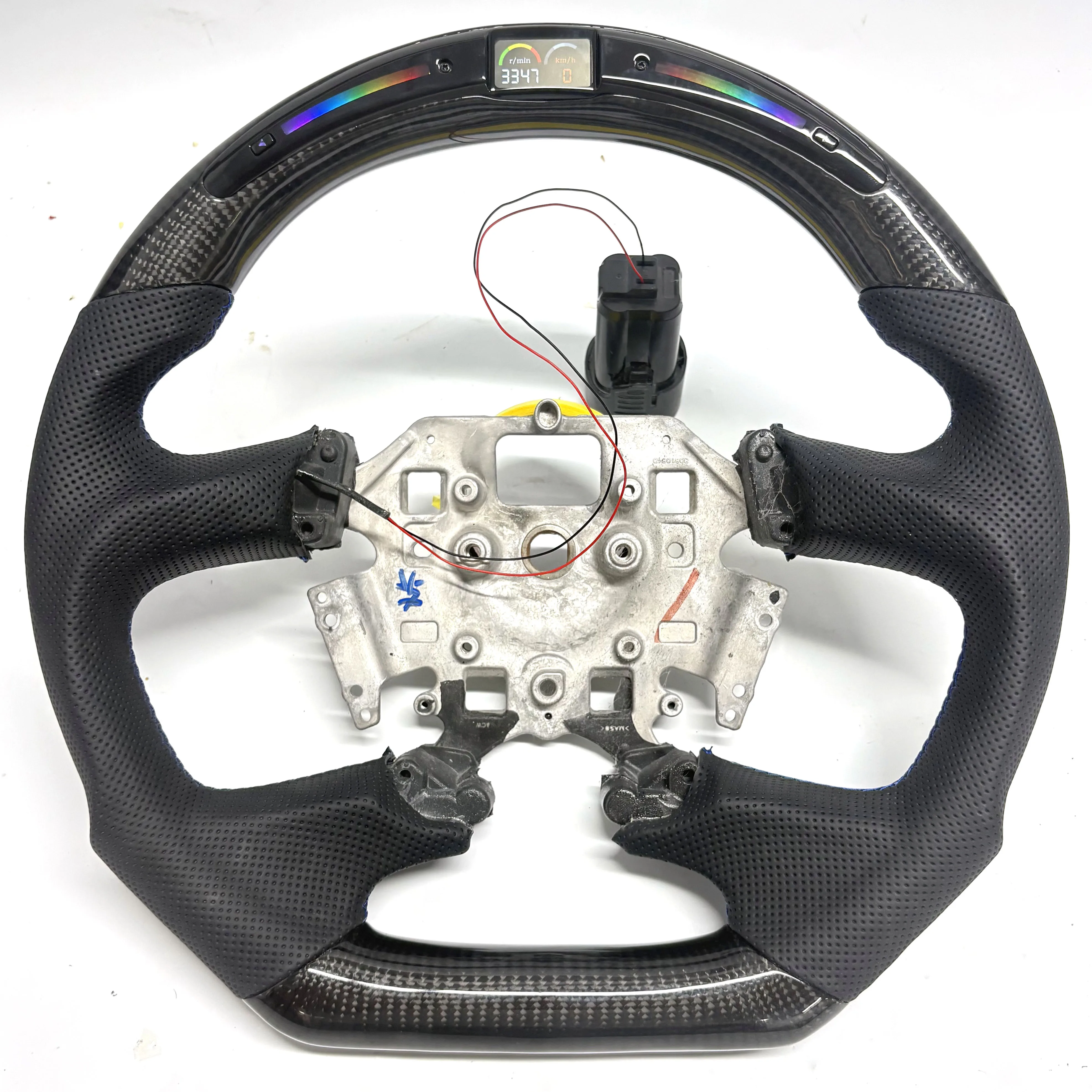 

For Ford Falcon FG XR XR6 XR8 Carbon Fiber LED Steering Wheel Customizable and Wholesale Without airbags