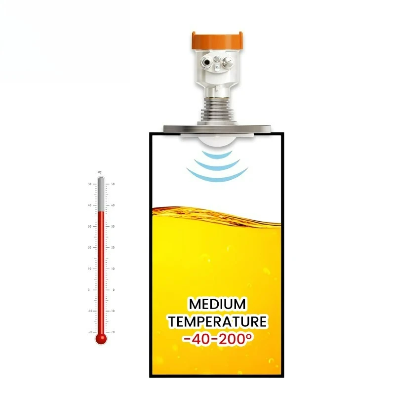 ME803C High Precision Stainless Steel Flange Connection Industrial 80GHz Radar Level Sensor Gauge Meter