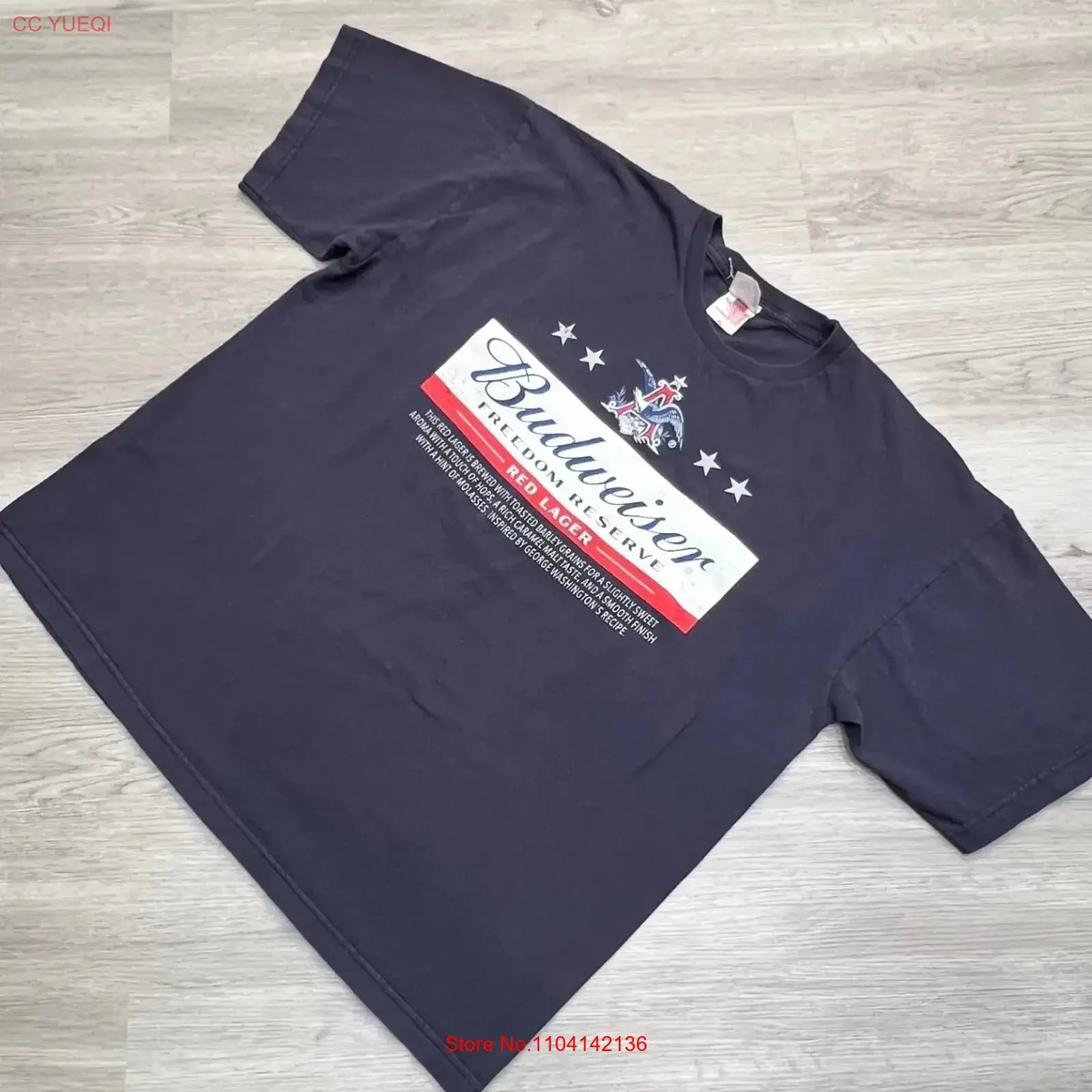 Vintage Budweiser Freedom Reserve Red Lager T Shirt Mens XL  vintage Washed Comfortable Unisex Top For Everyday Wear Stylish