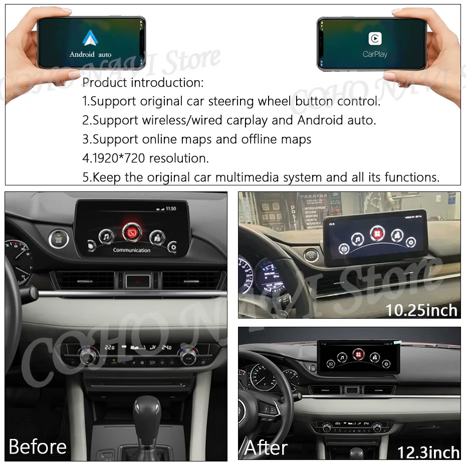 10.25 Android 15 Car Radio for Mazda 6 2018-2023