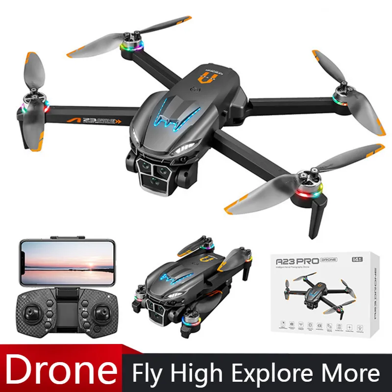New A23 Pro Drone 6K HD Camera with Obstacle Avoidance Brushless Aerial UAV FPV RC Quadcopter Boy Toys Drone with Camera Gift