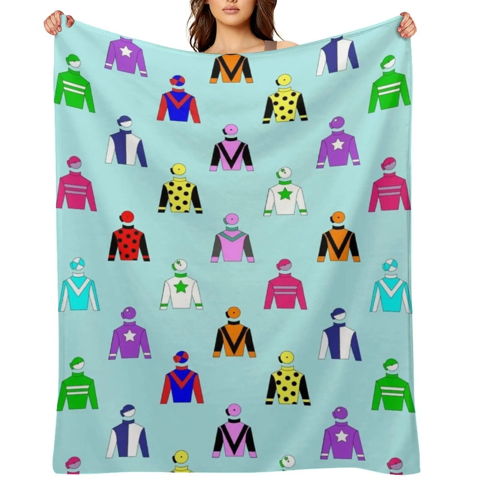 

Horse Racing Jockey Silks Throw Blanket Sofa Throw for babies Soft Plush Plaid For Decorative Sofa Blankets