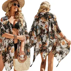 Boho Loose Tassels Coverups para Mulheres, Fato de Banho, Blusa, Kimono Cardigan, Praia Natação, Biquíni, Roupa de Banho, Resort Wear