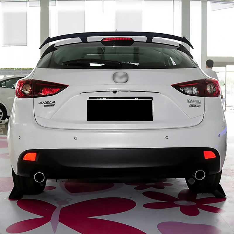 

High Quality ABS Material Decoration Accessories Car Rear Wing For Mazda3 Axela 2014-2019 Years Carbon Fiber Look Rear Spoiler