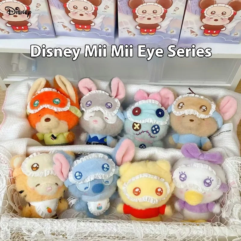 

Новинка 2024 года, серия пижам Disney Mimi Eye, плюшевая слепая коробка, Ник и Джуди, Микки, стежка, кавайная сумка, кулон, кукла, сюрприз, подарки Xmax