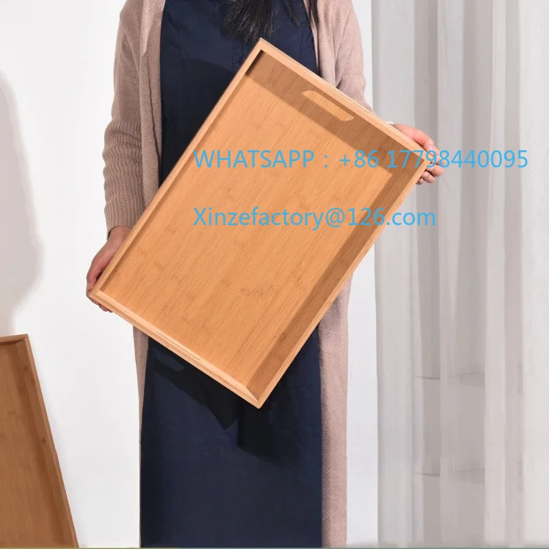 

Настраиваемый бамбуковый поднос, 1 шт., деревянный поднос, держатель для посуды, фруктовый хлеб, десерт, чайная еда