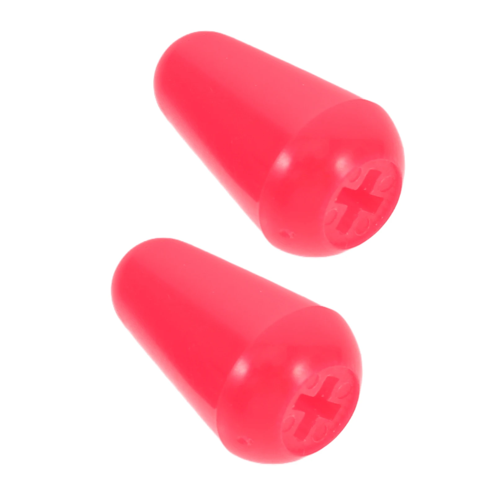 

2Pcs Electric Guitar Pickups Toggle Tip Caps Red Plastic Replacement Knob Switch Accessories Durable Lightweight Install Remove