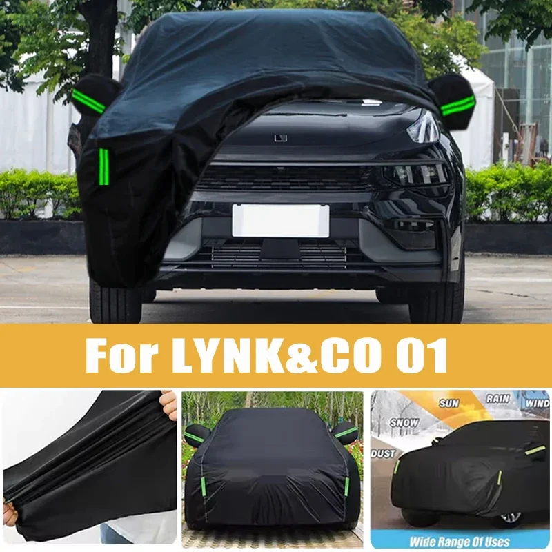 

For LYNK&CO 01 Full Car Cover Four Seasons Outdoor Sun Anti UV Rain Snow Dust Protection Oxford Cloth Accessories