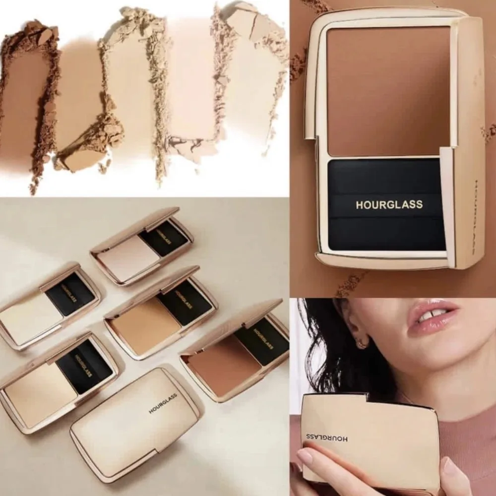 แป้งฝุ่นอัดแข็งเนื้อละเอียด 10.5 กรัม ยี่ห้อแท้ Hourglass Vanish Airbrush ควบคุมความมัน ติดทนนาน เนื้อบางเบา โปร่งแสง สำหรับเซ็ตเมคอัพ
