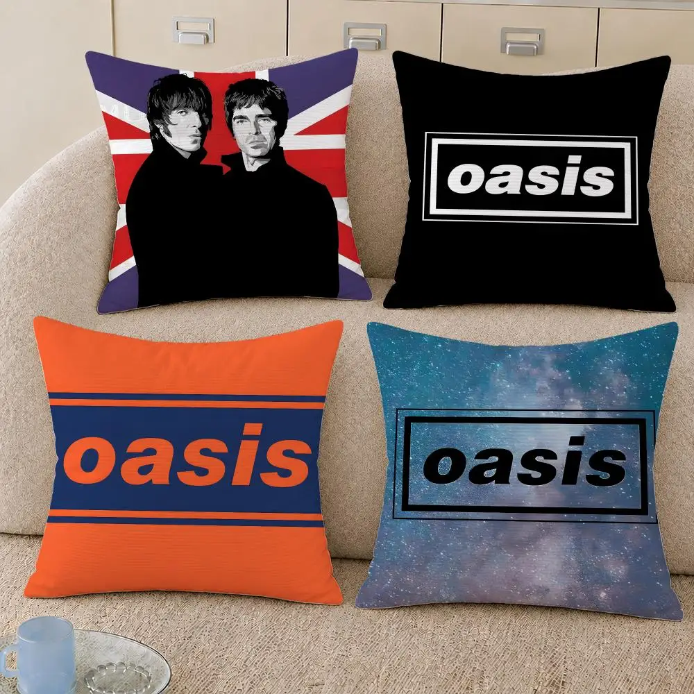 Band Oasis Wonderwall Britpop Cushion Cover Decorative Pillowcase Soft Short Plush Cozy Durable Sofa Home Decor Items Gift