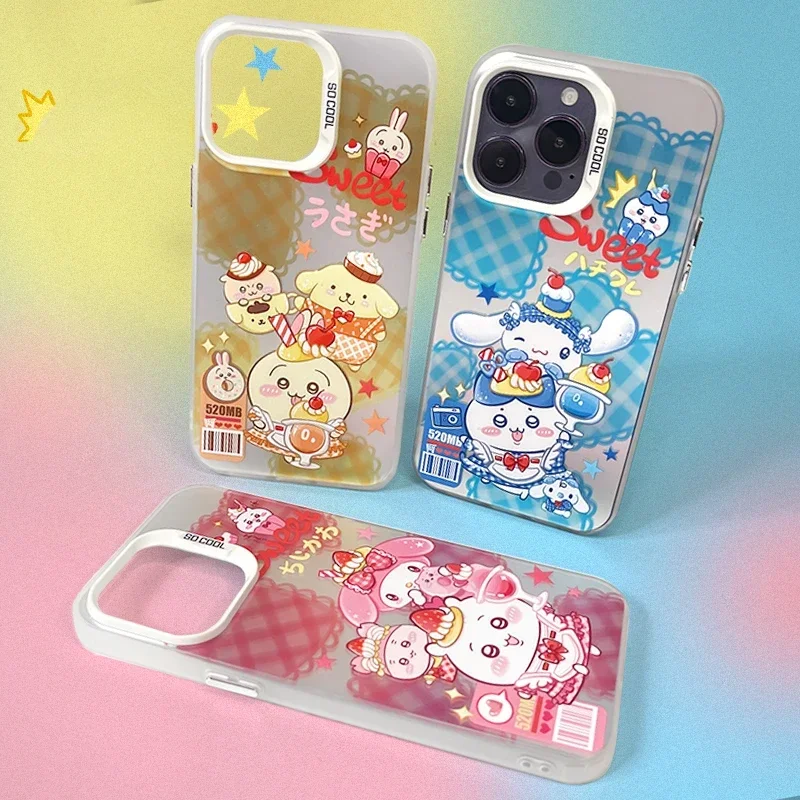 Kawaii Pompompurin Chiikawa Shockproof Case for IPhone XS/XR 11 12 13 14 15 Pro Max Sanrio Anime My Melody Protective Cover