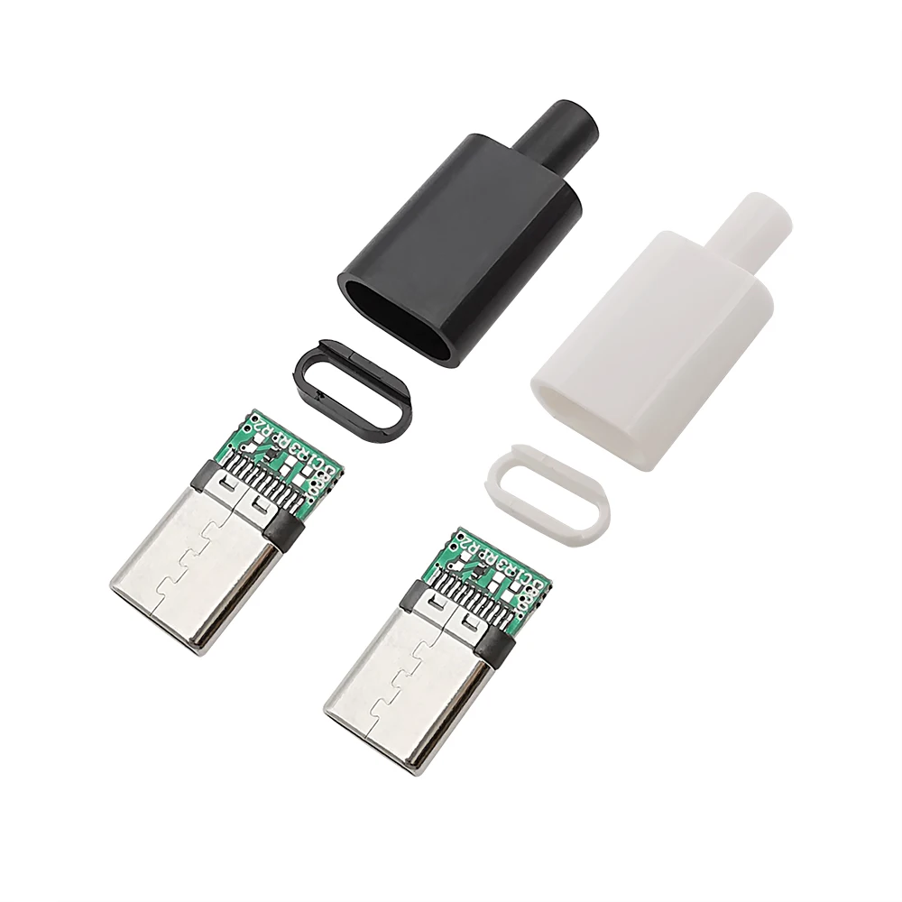 Adaptateur de connecteur de prise mâle USB 3.1 de type C, prise de charge de type C, accessoires de câble de données de soudage bricolage, queue de prise Jack, 24 broches, 2 pièces, 5 pièces, 10 pièces, 20 pièces