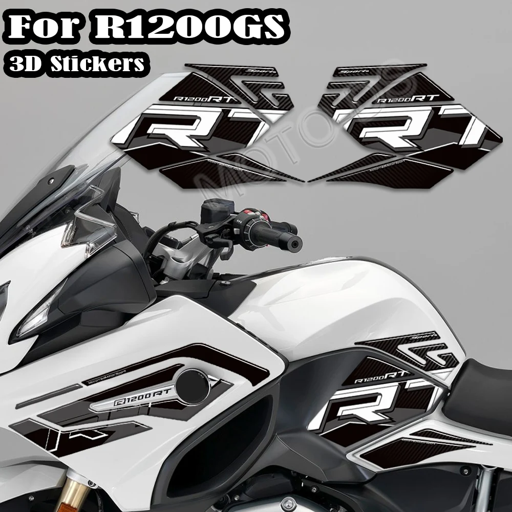 For BMW R1200RT R 1200 RT R1200 Protector Tank Pad Grips Kit Knee 3D Stickers Decals Fairing Fender Mudguard Trunk Luggage Cases
