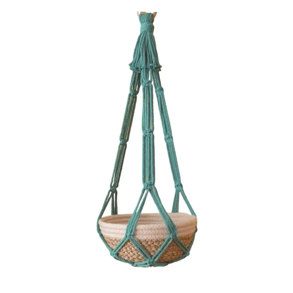 for Indoor Living Room Balcony Macrame Plant Hangers Handmade Garden Plant Pot Holder Decor Hanging Basket Cotton Rope
