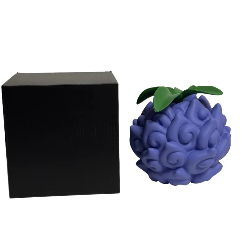 Réplica de fruta del diablo de una pieza - Gomu Gomu no Mi Modelo de PVC de gran tamaño de 15 cm, exhibición coleccionable de fruta de goma Luffy con base