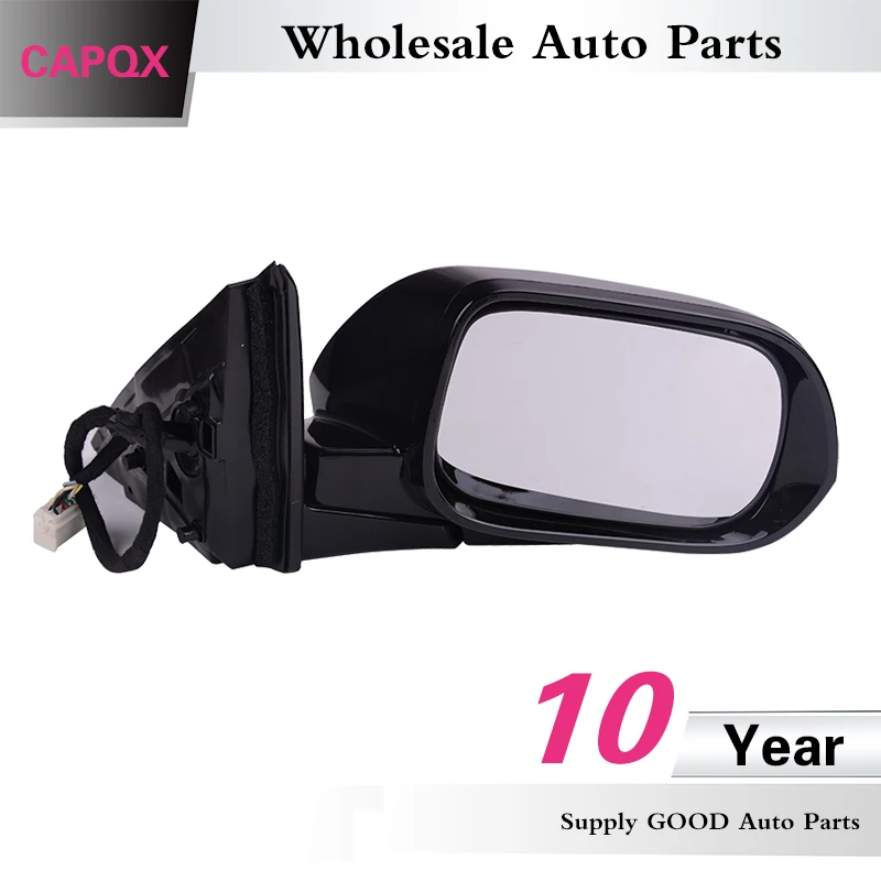 CAPQX 7Pin Auto Rearview Mirror  Side Mirror with Heated LED Turn Signal For Accord CM4 CM5 CM6 2003 2004 2005 2006 2007