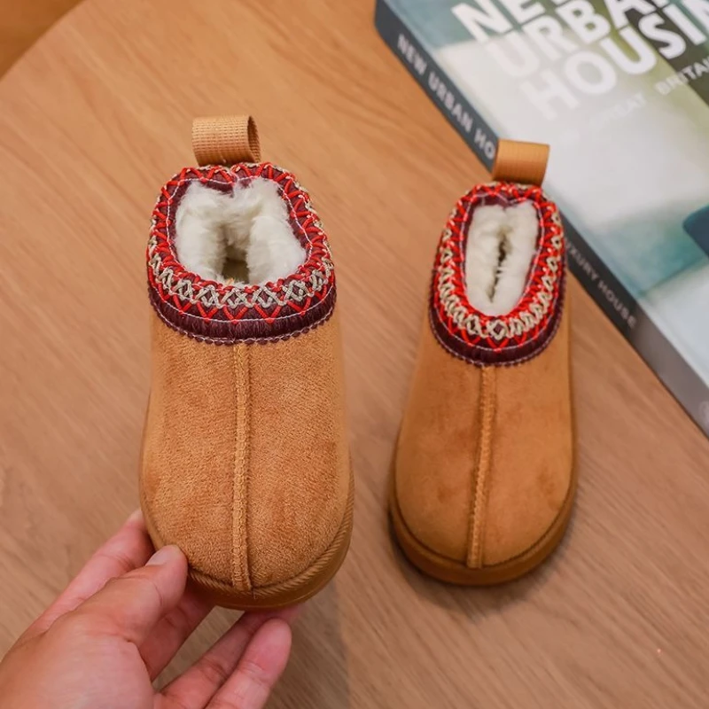 Kids Winter Warm Snow Boots 2026 Thick Fleece Lined Short Boots for Boys Girls Toddlers Cozy Casual Outdoor Footwear