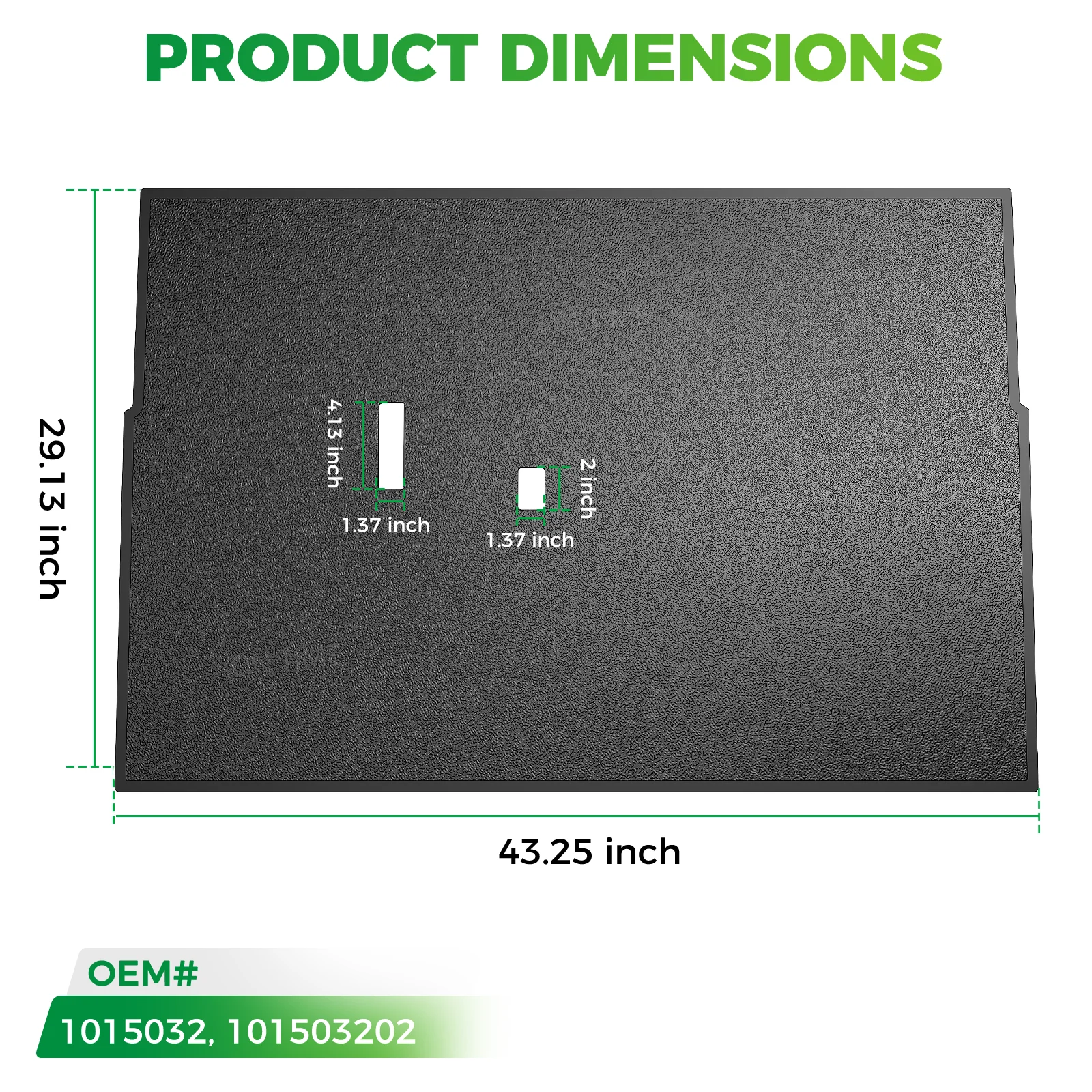골프 카트 고무 바닥 매트, 클럽 카 DS 1982-UP #1015032 101503202