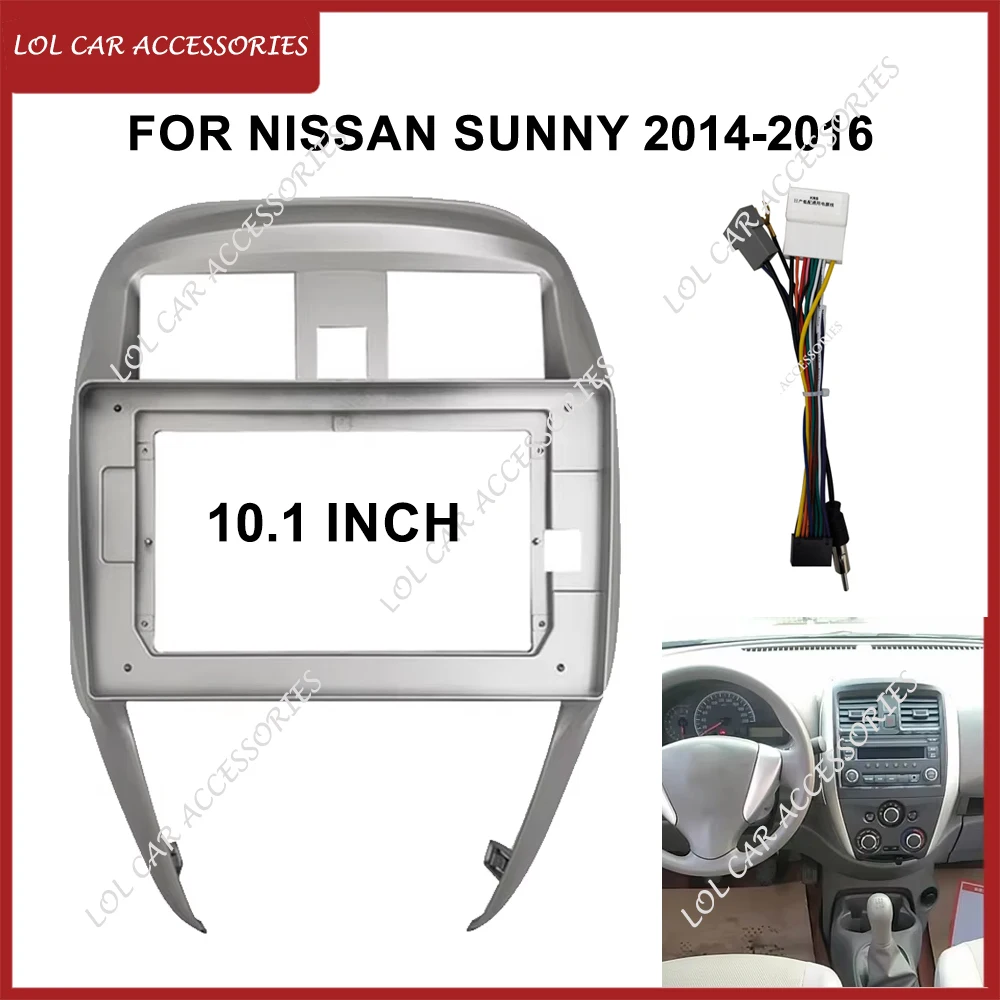 

10.1 Inch For Nissan Sunny 2014-2016 Car Radio Stereo Android MP5 GPS Player 2Din Head Unit Fascia Casing Frame Dash Board Cover