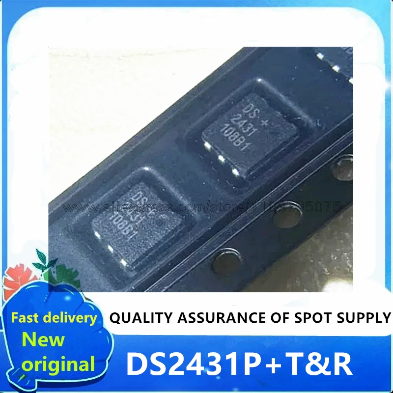 in stock 10pcs/lot DS2431P+T&R TSOC6 DS 2431 P+T&R IC EEPROM 1KBIT 1WIRE 6TSOC DS2431P+ DS+2431 DS2431PTR DS2431