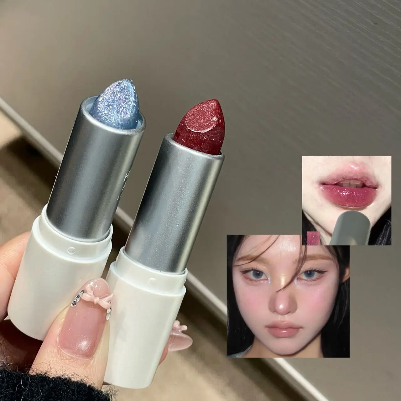 Seidiger Schimmer-Lipgloss Hochpigmentierter Glanz Feuchtigkeitsspendend Nicht-Klebend Langanhaltend Transfer-Resistent Glänzendes Lippen-Make-up für den Alltag