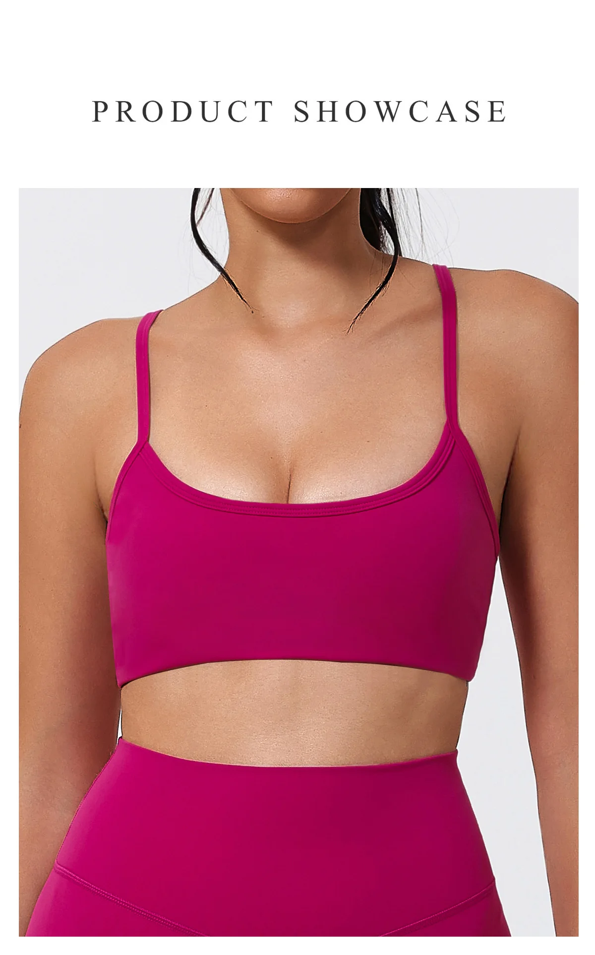 Ctenkevet Sommer-Sport-BH ohne Rücken für Damen, sexy, stützendes Fitness-Yoga-Top, Gym-Lauf-BH, bequemes Sport-Top für Damen – Detail 1