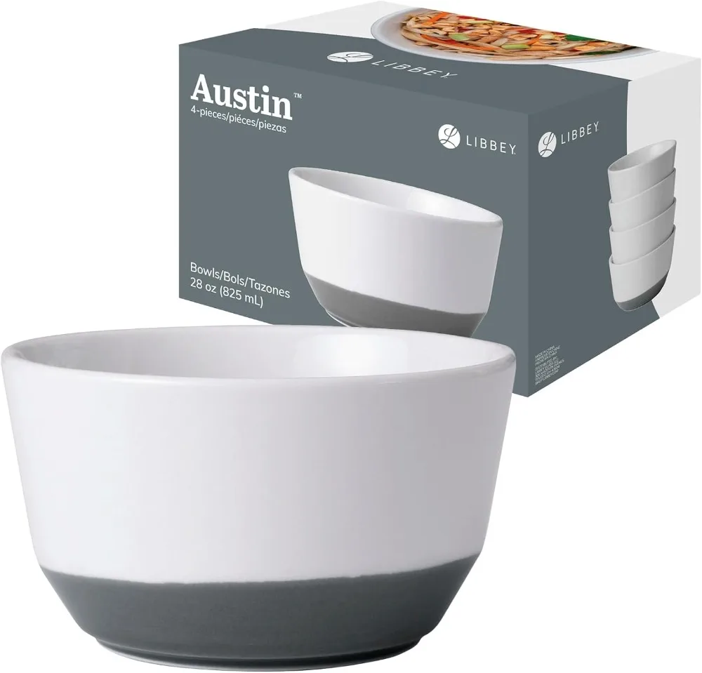 

5.7-inch Ceramic Bowl for Soup Salad Dessert Modern Stackable Dinnerware in 3 Colors