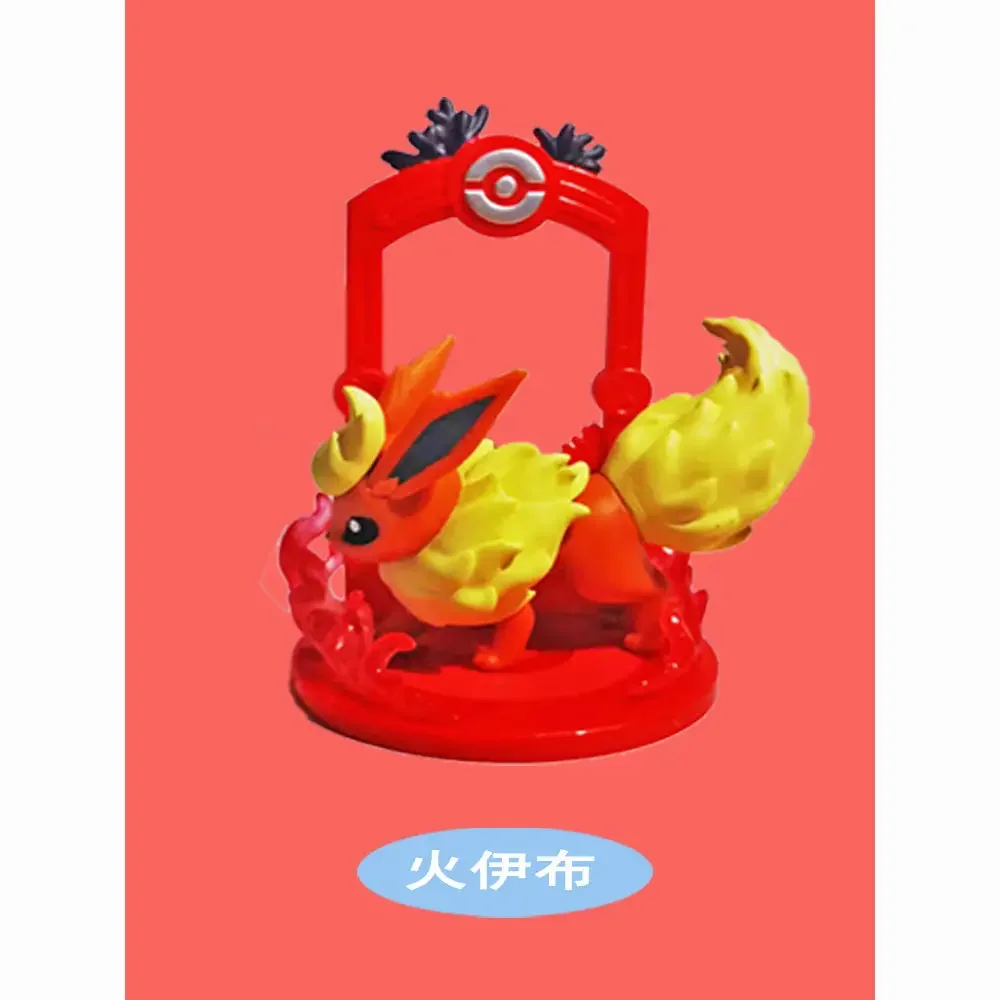 Pok è mon Eevee Acqua decorativa Eevee Fuoco Eevee Elfo Eevee Scuro Eevee Ghiaccio Eevee Meloid Fulmine Eevee Cieco Scatola Fatta a Mano